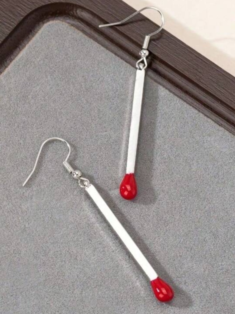 Unique silver Match Design Women Dangle‎ Earrings